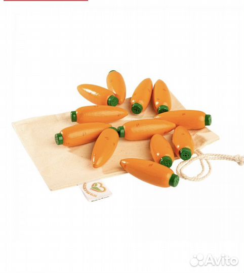 Деревянные игрушки монтессори морковки
