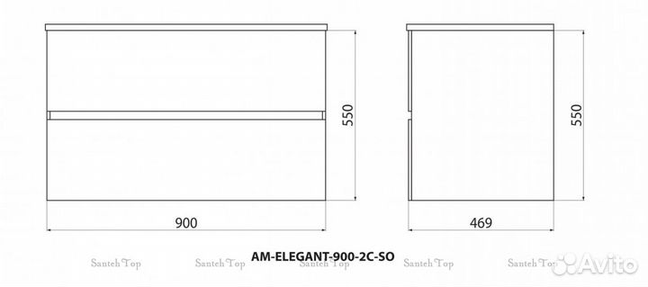 Тумба под раковину 90 LED черный мат. Art&Max Ele