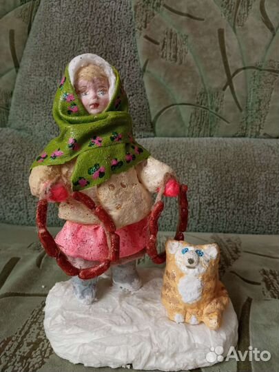 Кукла из ваты. Ручная работа