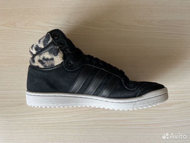 Кроссовки Adidas TopTen с леопардовым мехом. Ориги