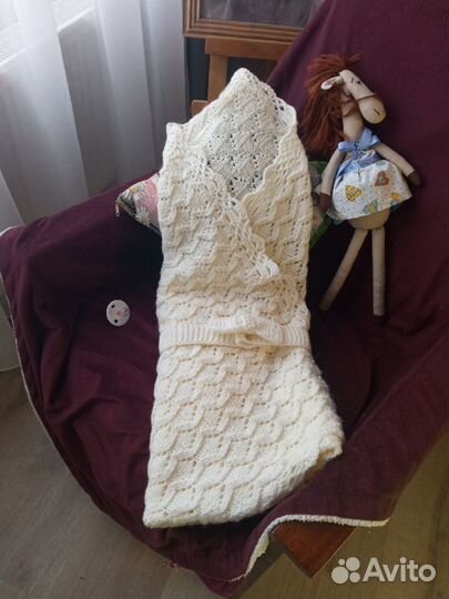 Вязанный плед детский