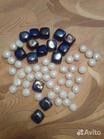 Короб для рукоделия,камушки стеклянные