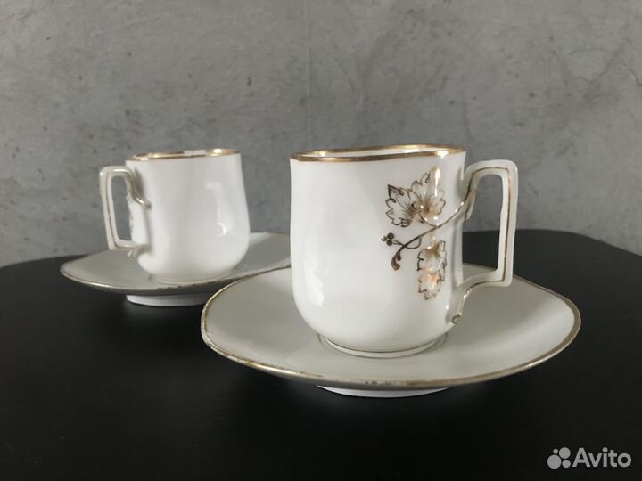 Кофейные пара Лимож Франция 19 век