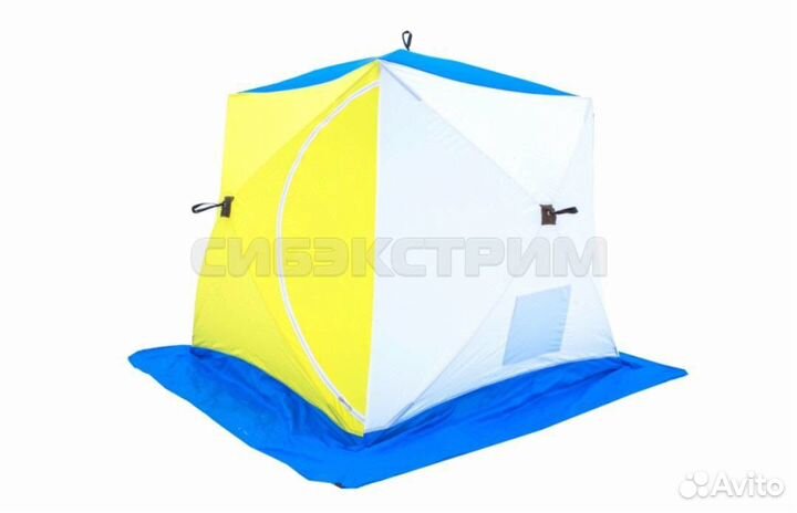 Палатка для зимней рыбалки утепленная куб 2 стэк