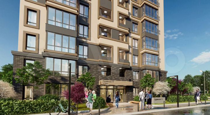 1-к. квартира, 48,3 м², 1/25 эт.