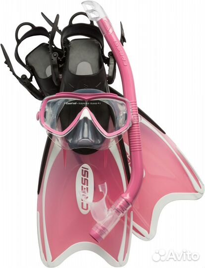 Детский набор для снорклинга ласты, маска и трубка