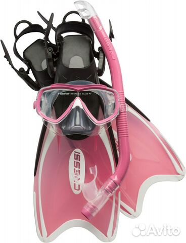 Детский набор для снорклинга ласты, маска и трубка