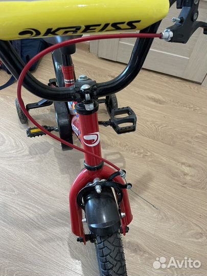 Велосипед детский Kreiss 12 двухколесный +2 колеса