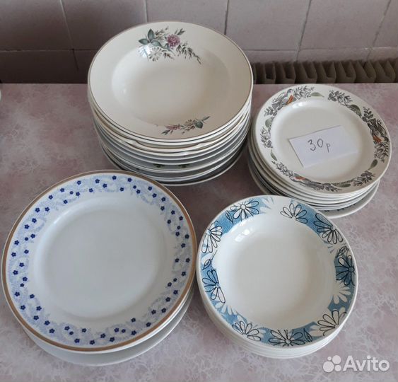 Тарелки глубокие и плоские