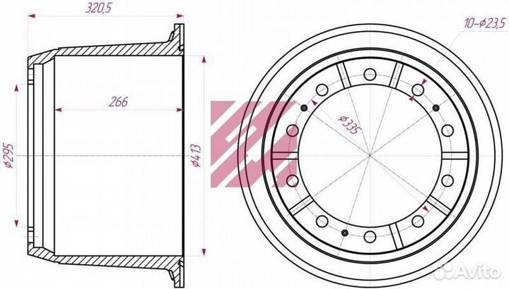 Барабан задний Scania