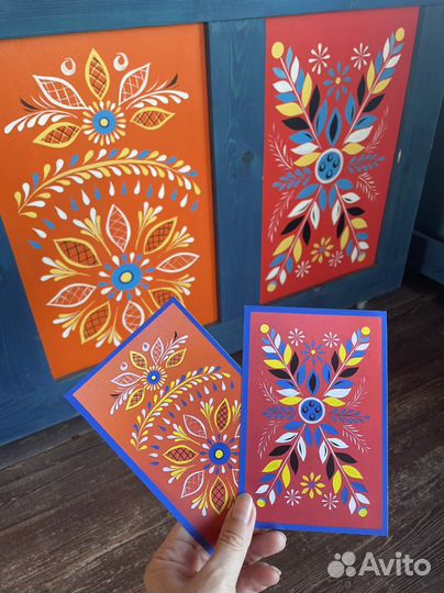 Открытки Обвинская роспись