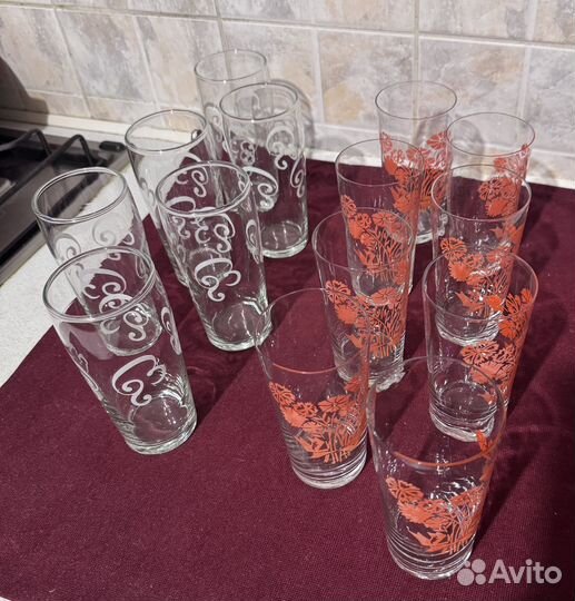 Стаканы для сока и рюмки СССР, ГДР