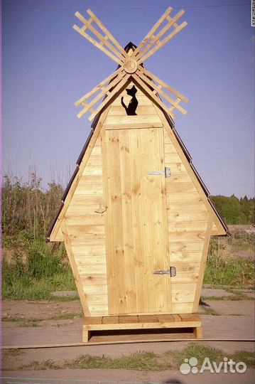 Дачный туалет с кошкой NPU