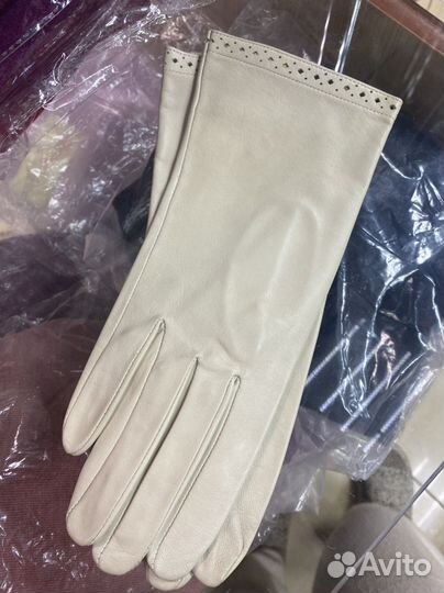 Перчатки женские кожаные