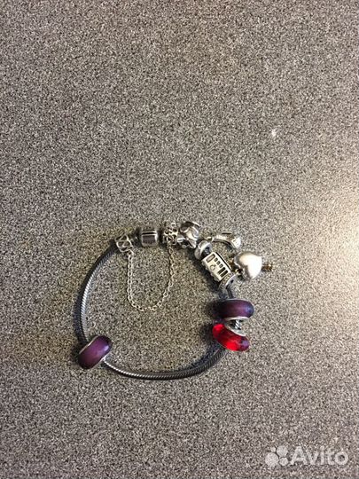 Пандора браслет плюс 3 шарма муранки