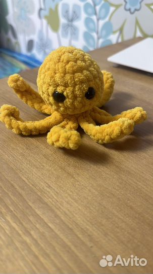 Мягкая игрушка осьминог, вязаные игрушки