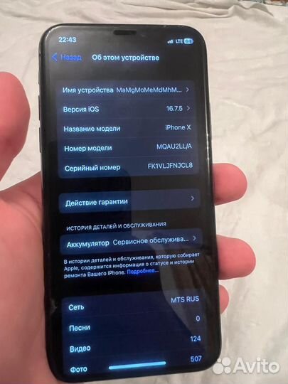 iPhone X, 256 ГБ