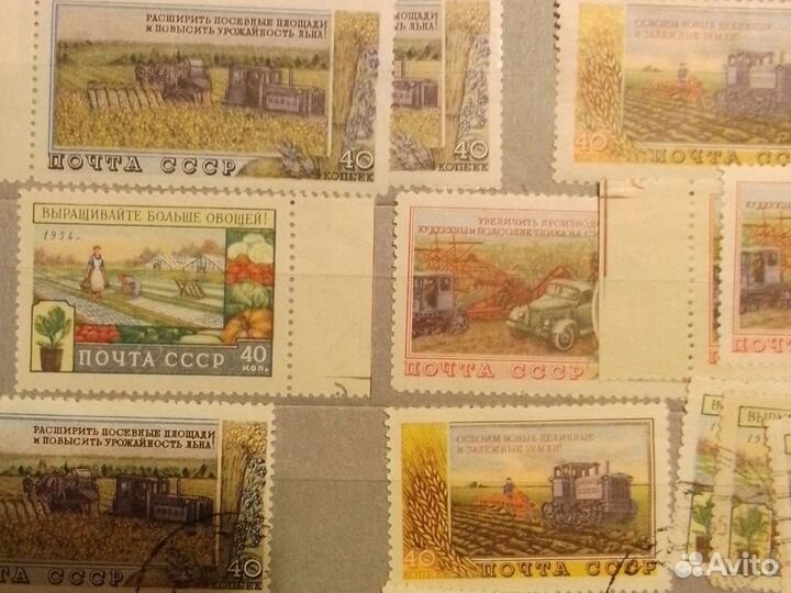 Почтовые марки СССР 1954-1956 годов
