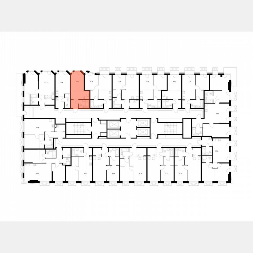 Квартира-студия, 24,2 м², 4/30 эт.