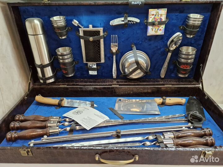 Набор шашлычный, подарочный набор в кейсе