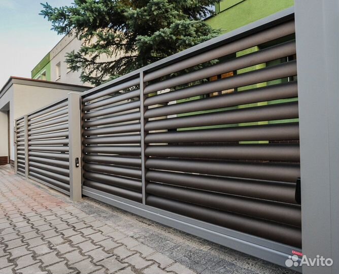 Забор металлический Жалюзи GL 0,5 RAL 8017