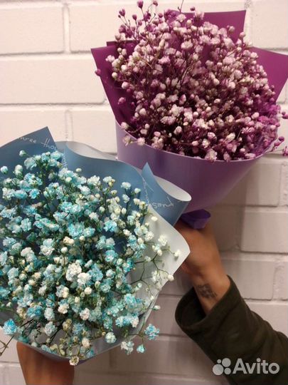 Букет цветы из гипсофилы