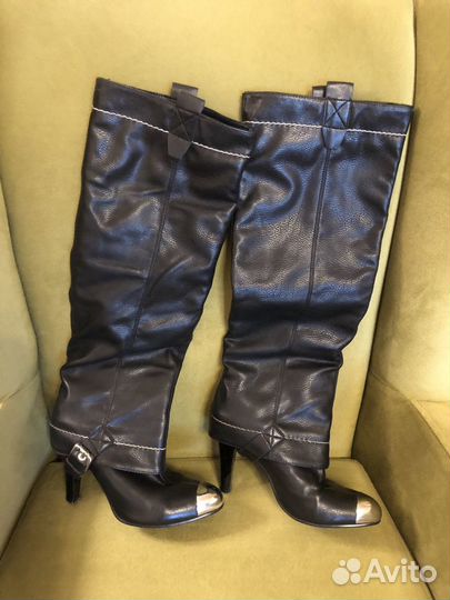 Сапоги демисезонные, Италия. Кожа, 35 р-р