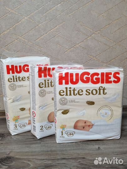 Подгузники Huggies Elite Soft 2, 3