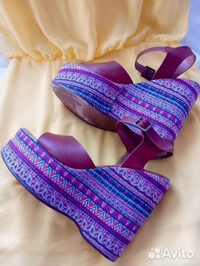 Босоножки, натуральная кожа, benetton