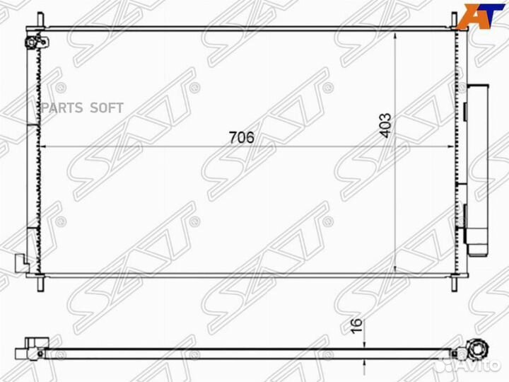 Радиатор кондиционера Хонда CR-V 2.4 12