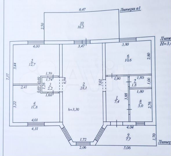 Коттедж 109 м² на участке 7,5 сот.