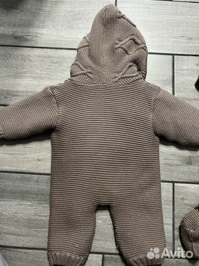 Комплект вязаный на выписку dishi 56-62