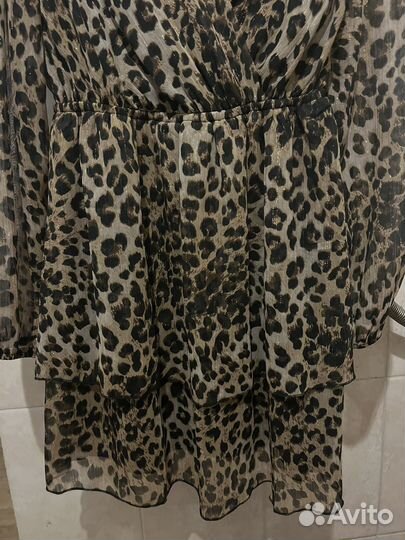 Платье леопардовое
