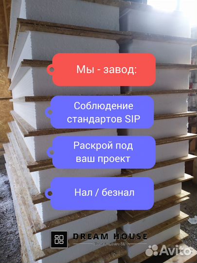 Сип панели SIP 2500мм*1250мм*174мм