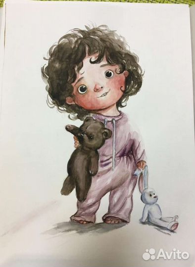 Картина акварель. Размер А 3