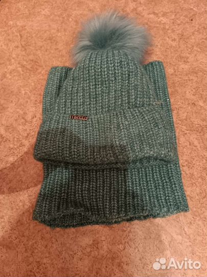 Комплект шапка и снуд женский