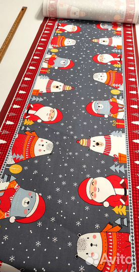 Ткань новогодняя дорожка хлопок 100