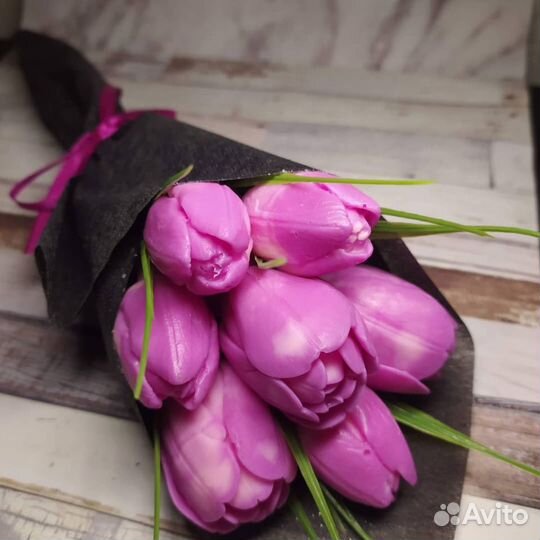 Тюльпаны- мыло ручной работы