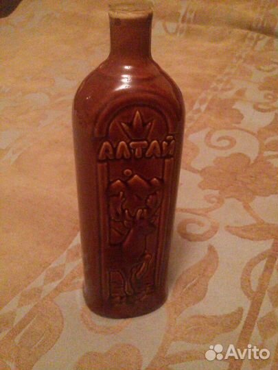Пустая керамическая бутылка б/у