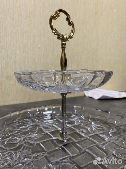 Ваза для фруктов хрусталь