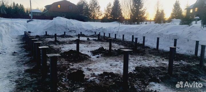 Винтовые сваи под ключ установка