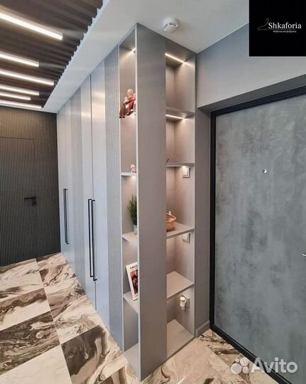 Шкаф распашной с фрезерованными фасадами