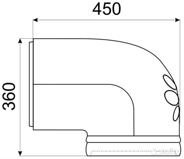 Однотонное колено кимрпечь 200 мм (Однотонный)