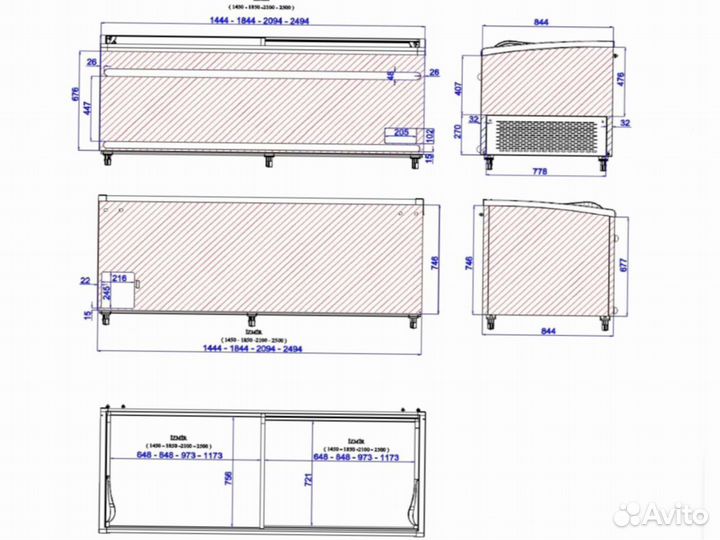 Ларь бонета Ugur UMD 2500 D DF гарантия