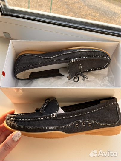 Мокасины женские 39 размер натуральная замша