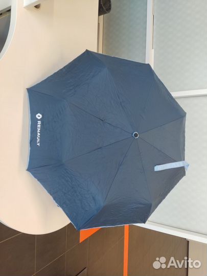 Зонт полуавтоматический синий Рено Renault