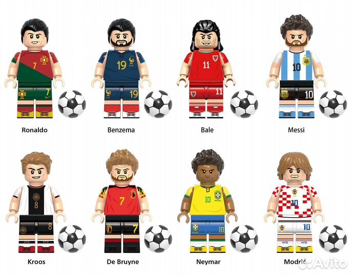 Минифигурки премиум качества футболисты, баскетбол