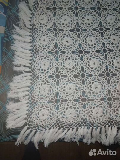 Вязаная скатерть СССР 1,6х1,6