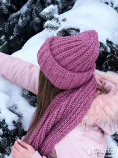 Комплект шапка и снуд
