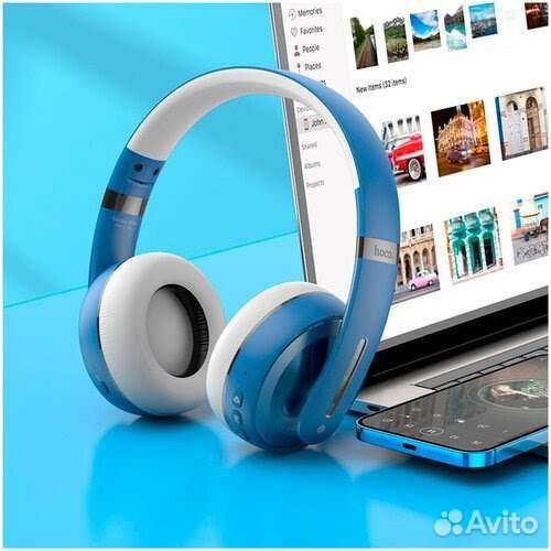 Наушники беспроводные с микрофоном Hoco W34